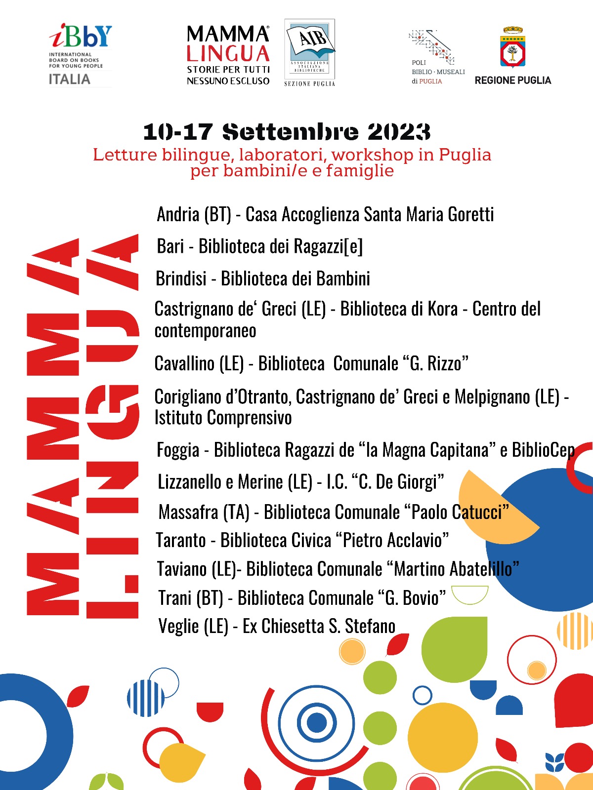 2023 settembre 10 17 mammalingua locandina Puglia 1
